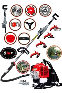 Zeytin Hasat Makinası + Sırt tipi Benzinli Motorlu Tırpan 9 Parça Özel Set